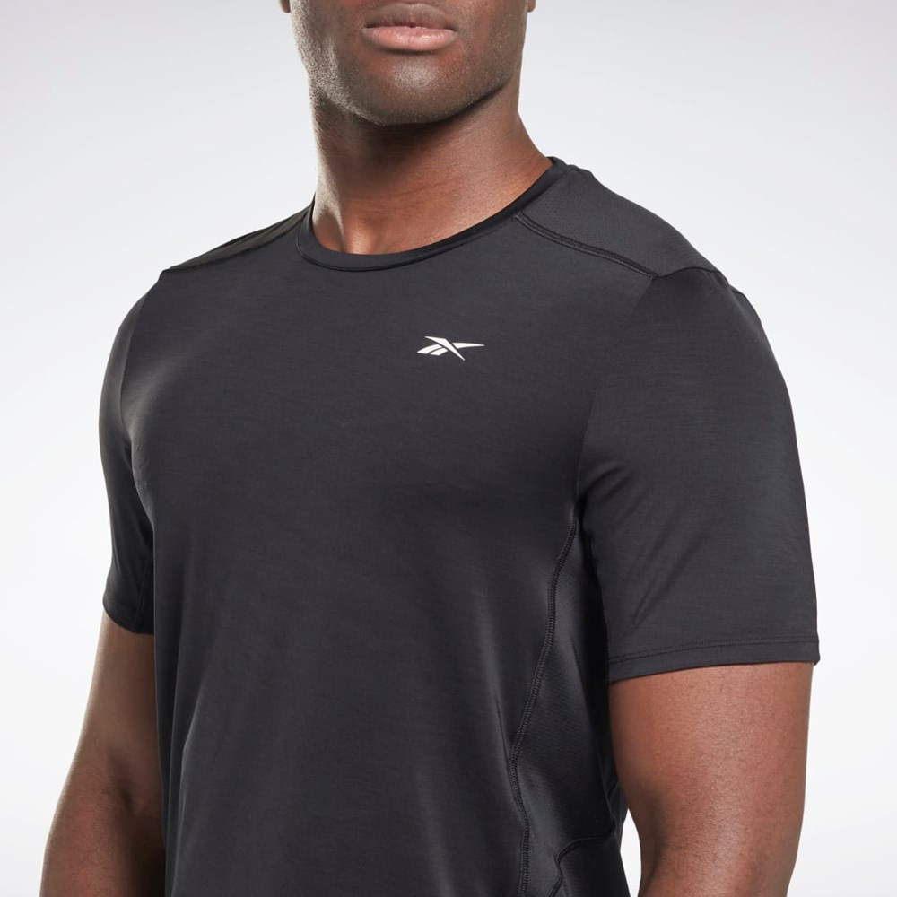 Reebok ACTIVCHILL Athlete T-Shirt Mustat | TLNIBY-826