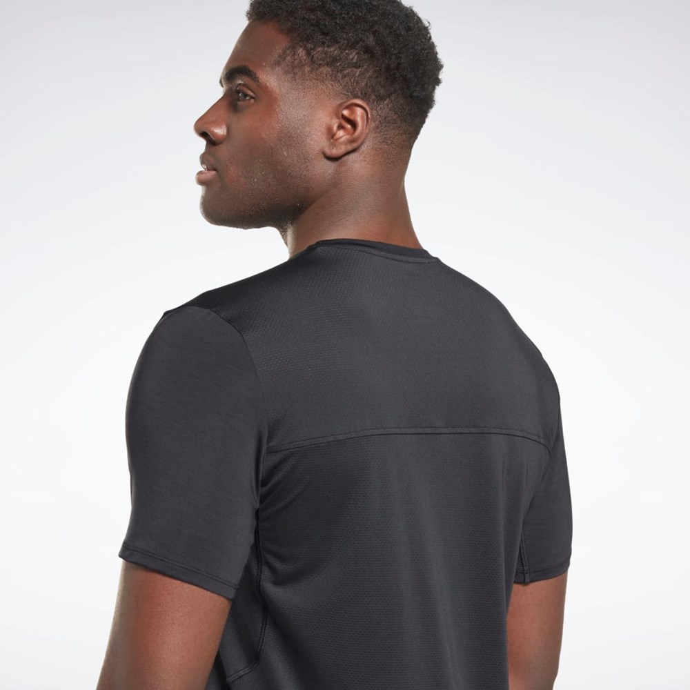 Reebok ACTIVCHILL Athlete T-Shirt Mustat | TLNIBY-826