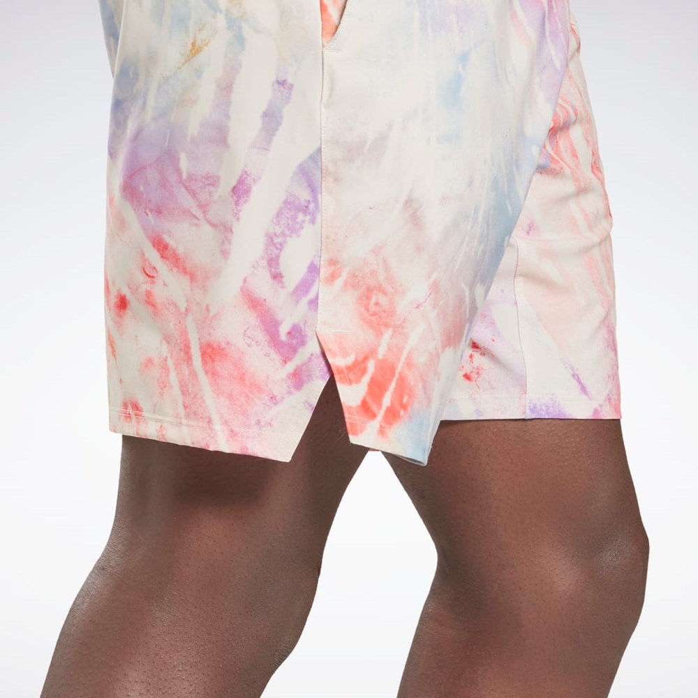 Reebok Allover Print Strength Shorts Moonstone | YRZEDO-146