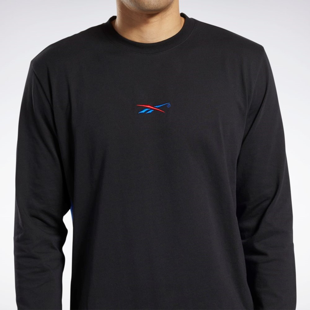 Reebok Answer to No One Long Sleeve T-Shirt Mustat | EPNKFR-207