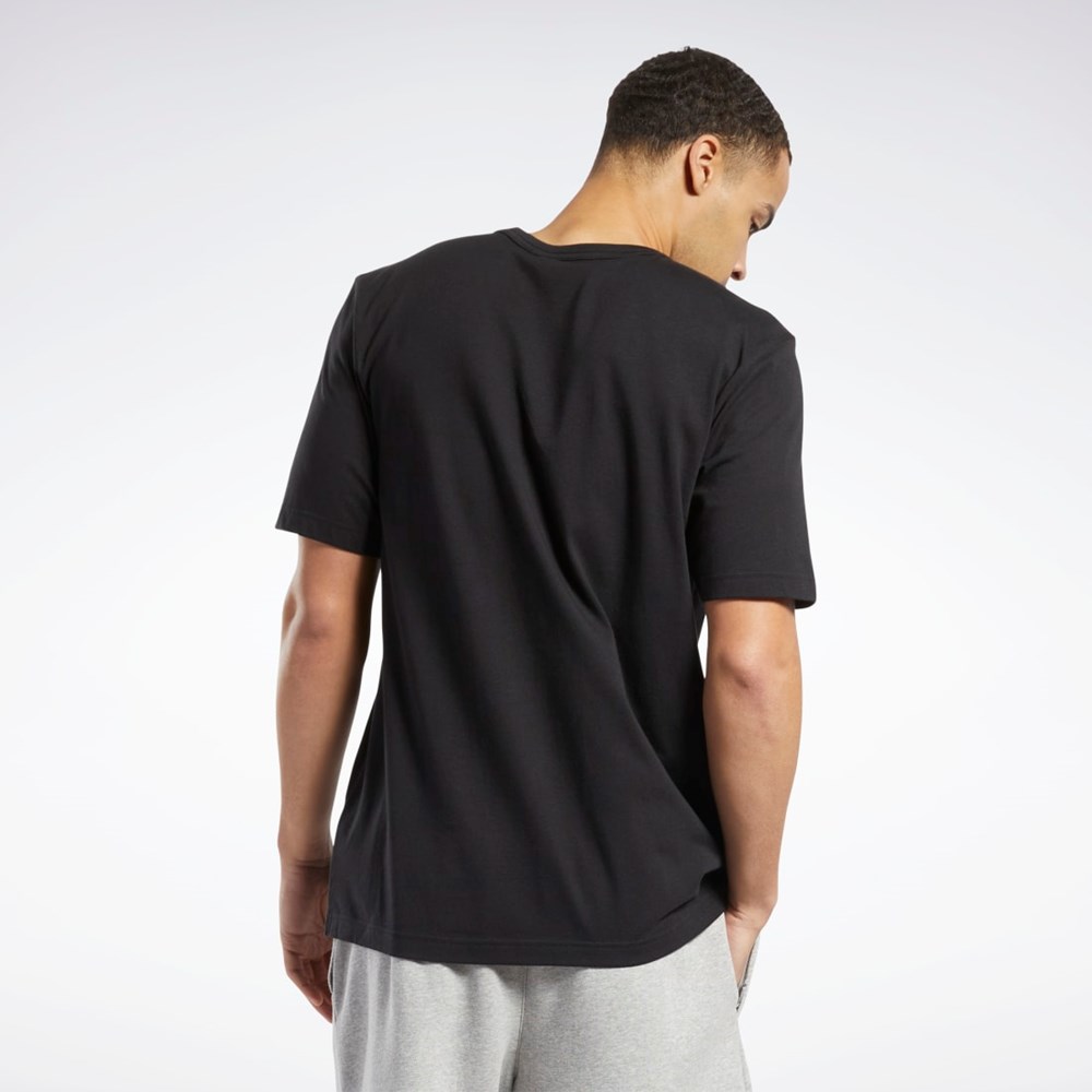 Reebok Answer to No One Lyhyt Sleeve T-Shirt Mustat | MADEWK-754
