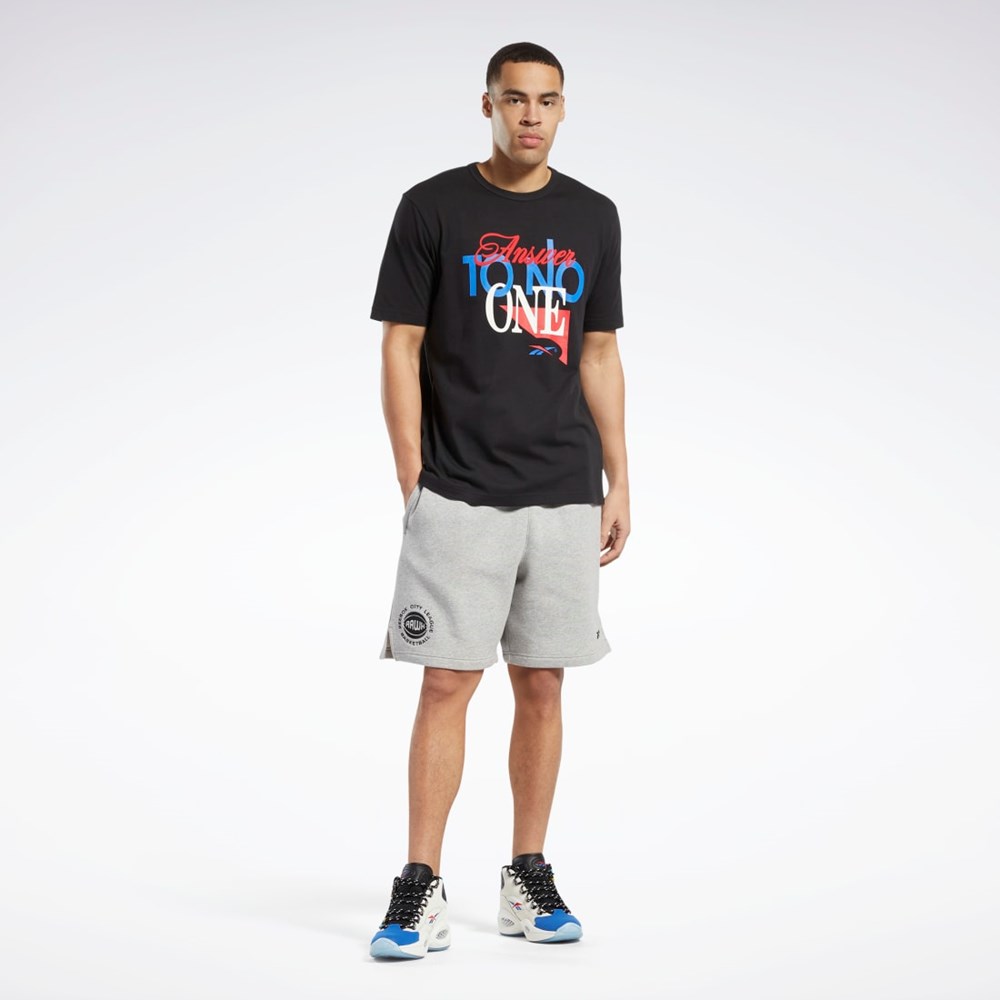 Reebok Answer to No One Lyhyt Sleeve T-Shirt Mustat | MADEWK-754