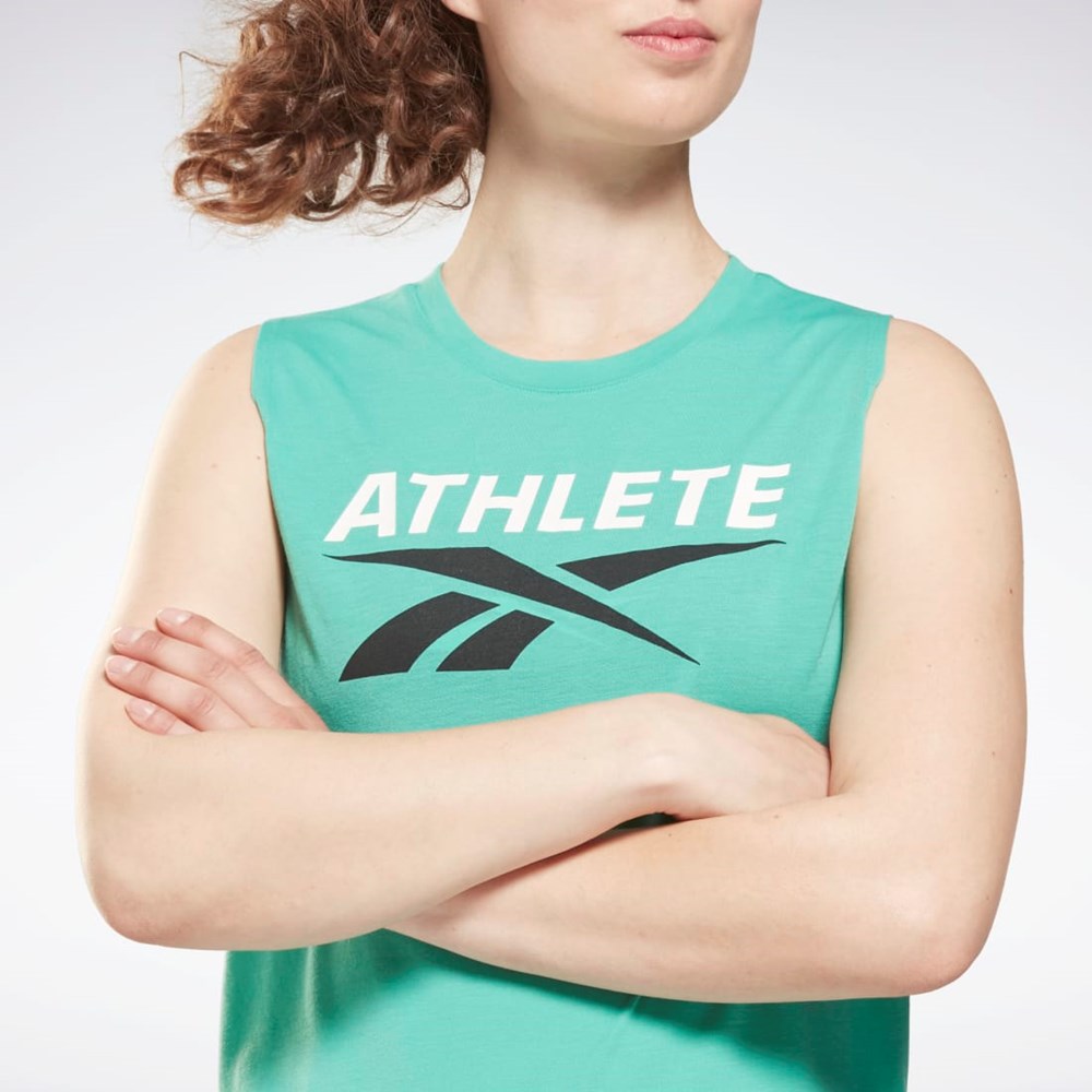 Reebok Athlete Vector Tank Top Future Teal | CMEGQL-263