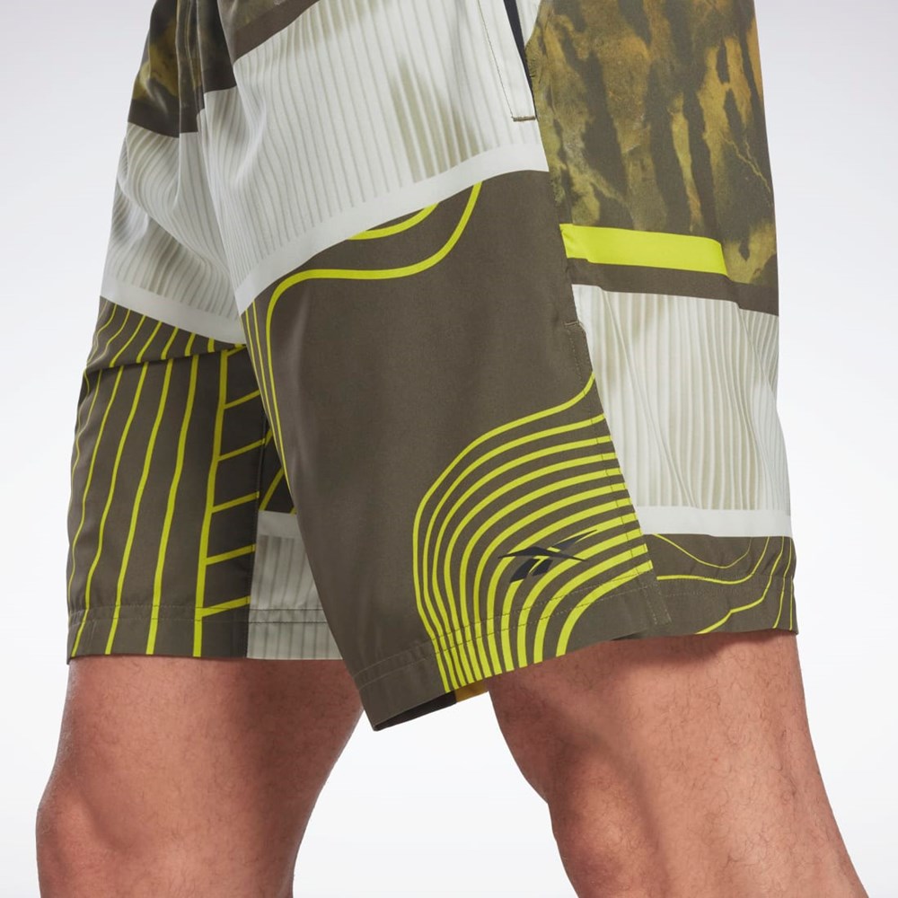 Reebok Austin Allover Print Shorts Vihreä | DSMCPH-463