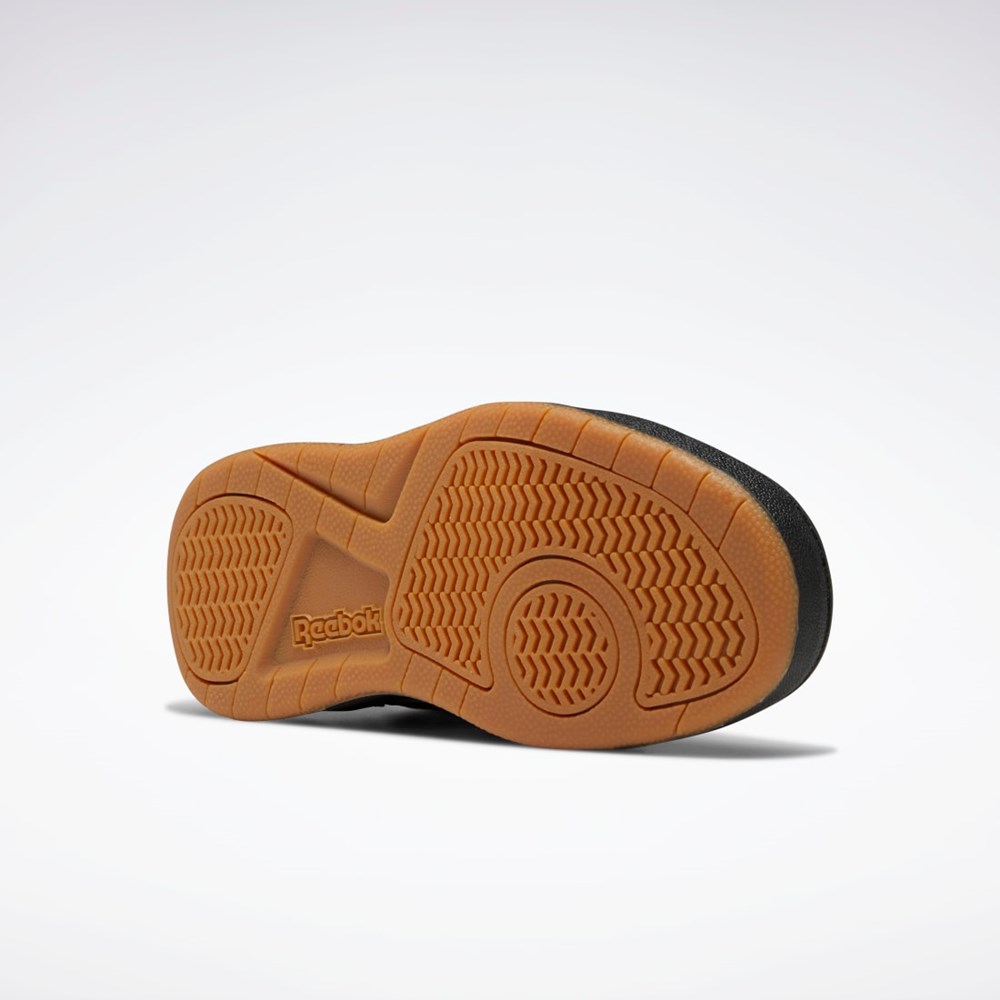 Reebok BB 4500 Court Shoes - Preschool Mustat Mustat Valkoinen | RGLBCX-084