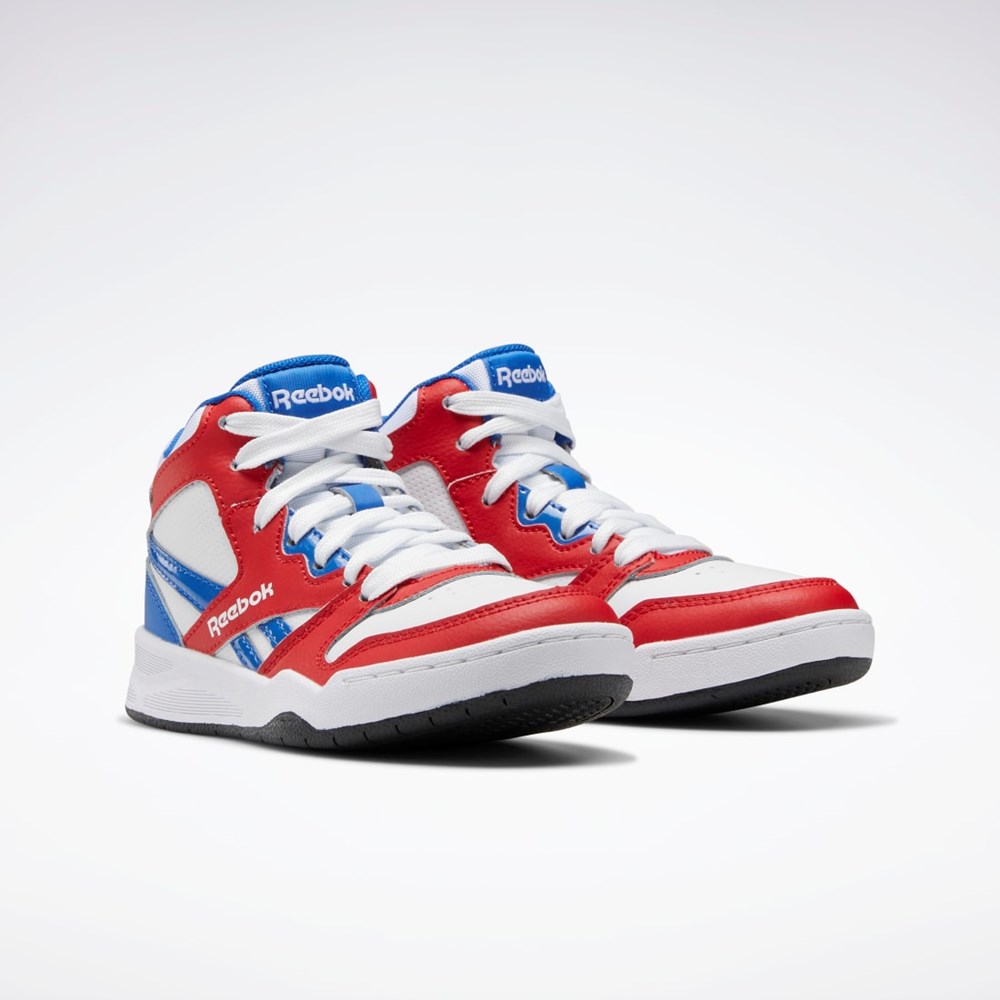 Reebok BB 4500 Court Shoes - Preschool Valkoinen Punainen Sininen | OWXGJU-926