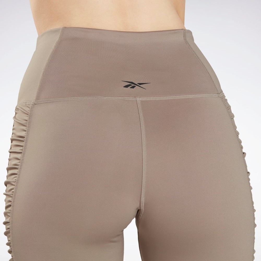 Reebok Bold High-Waisted Ruched Tights Harmaat | NHCFMI-631