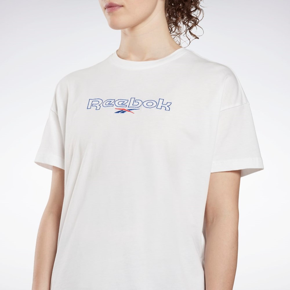 Reebok Brand T-Shirt Valkoinen | VCFMTQ-086