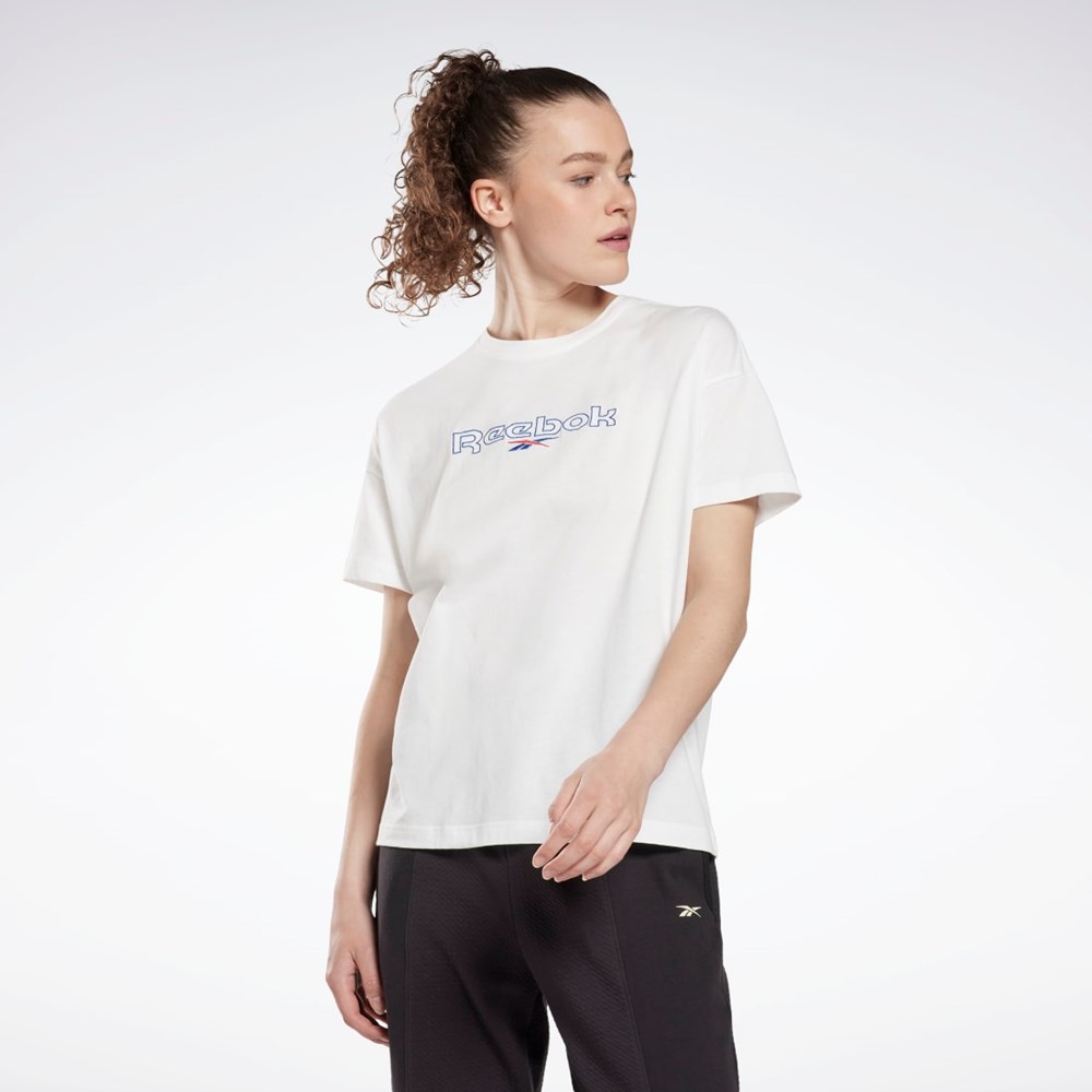 Reebok Brand T-Shirt Valkoinen | VCFMTQ-086