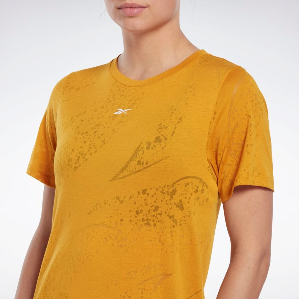 Reebok Burnout T-Shirt Bright Ochre | RMDIJX-413