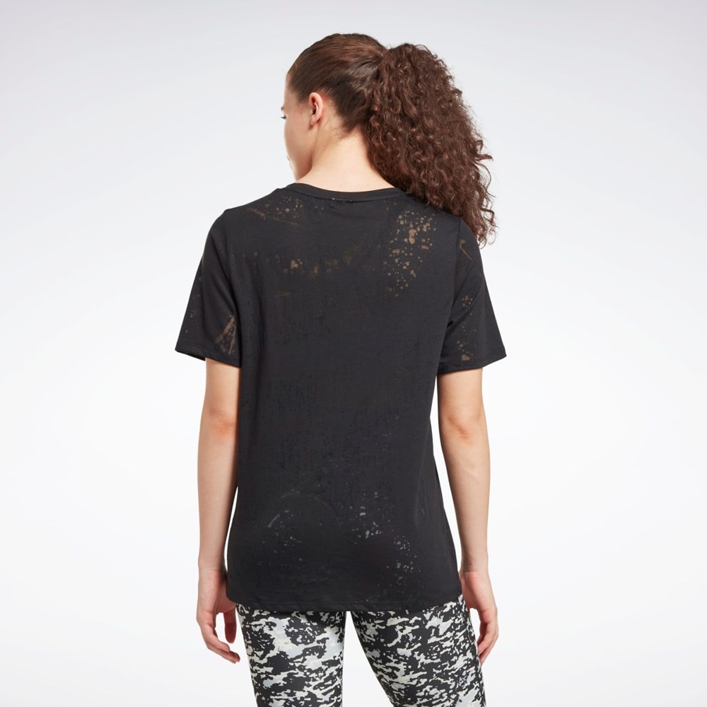 Reebok Burnout T-Shirt Mustat | ZISGWX-389
