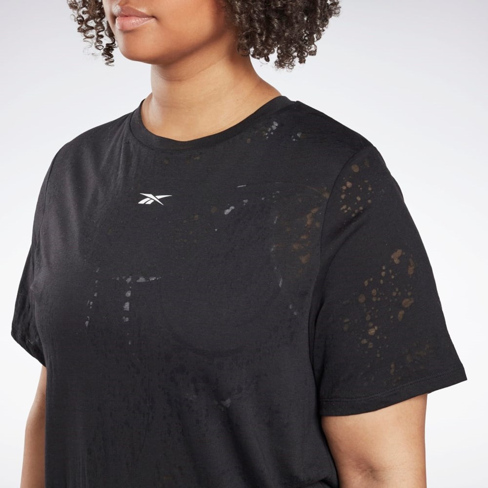 Reebok Burnout T-Shirt (Plus Size) Mustat | JEUPTN-035