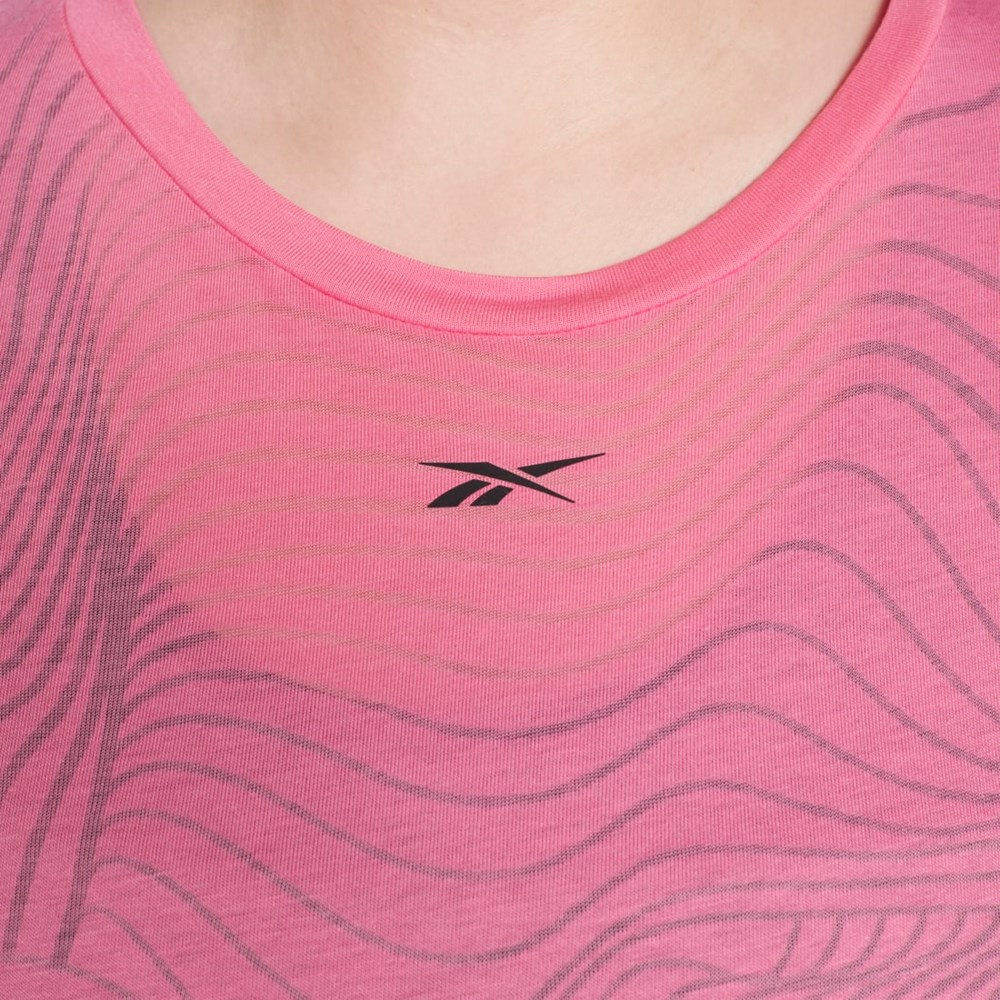 Reebok Burnout T-Shirt (Plus Size) Pinkki | EYZPDX-542