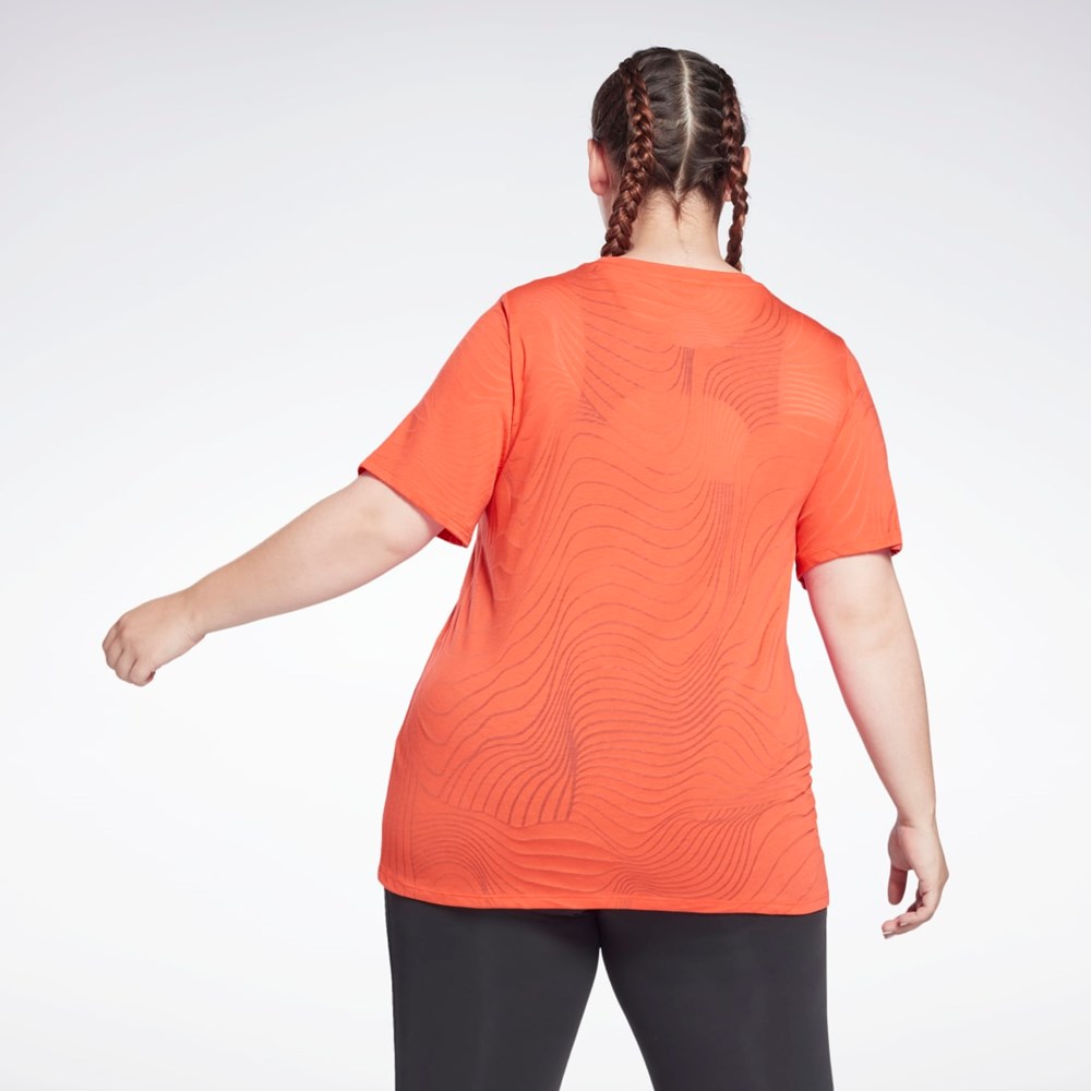 Reebok Burnout T-Shirt (Plus Size) Punainen | ZFIOYW-698