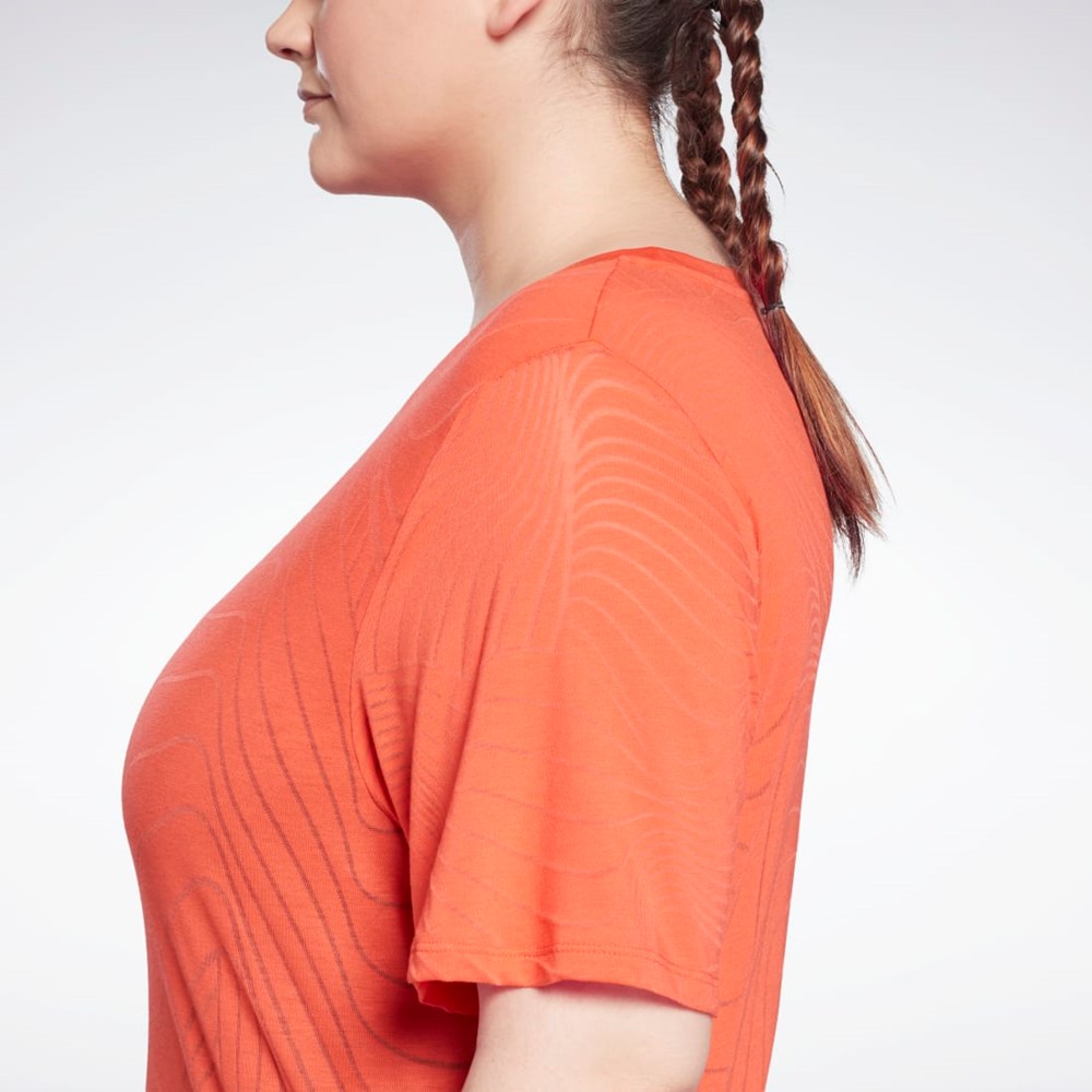 Reebok Burnout T-Shirt (Plus Size) Punainen | ZFIOYW-698