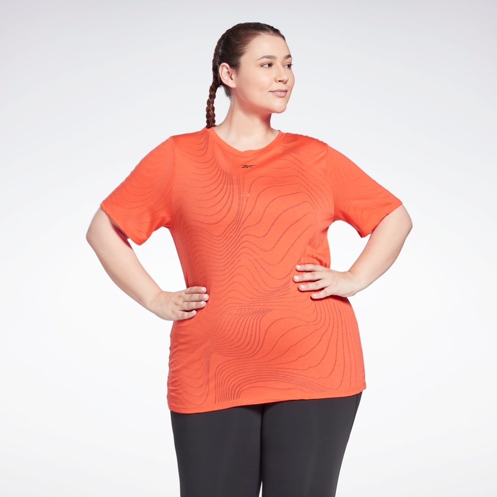 Reebok Burnout T-Shirt (Plus Size) Punainen | ZFIOYW-698