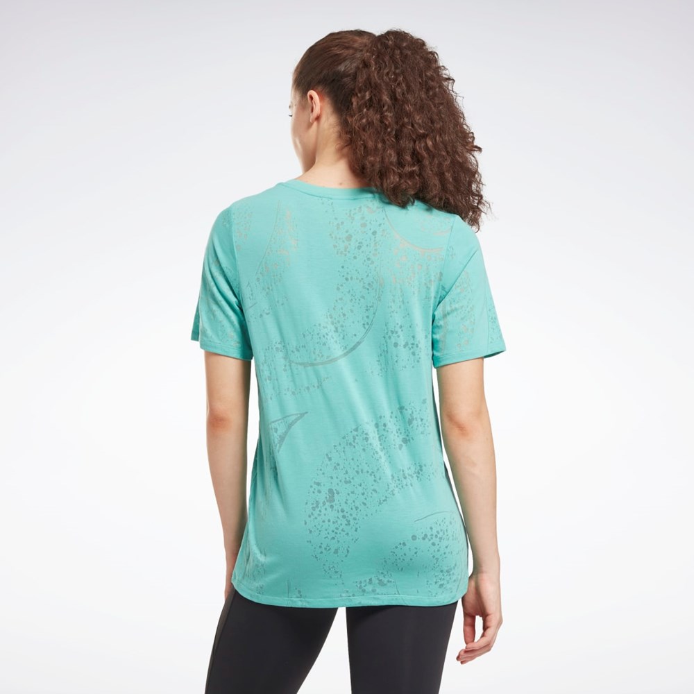 Reebok Burnout T-Shirt Semi Classic Teal | QAIWDT-374