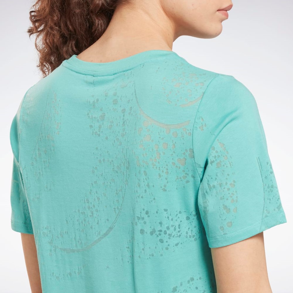 Reebok Burnout T-Shirt Semi Classic Teal | QAIWDT-374