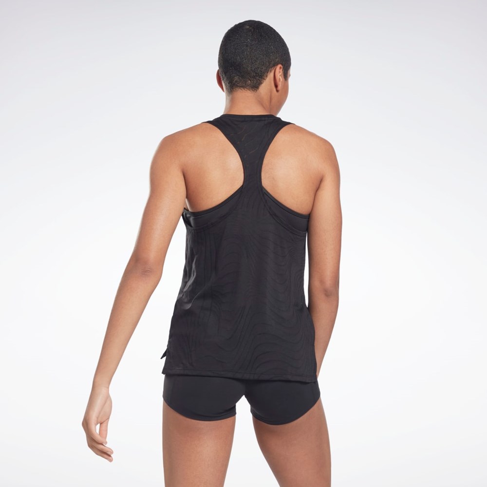 Reebok Burnout Tank Top Mustat | JEIKMH-516