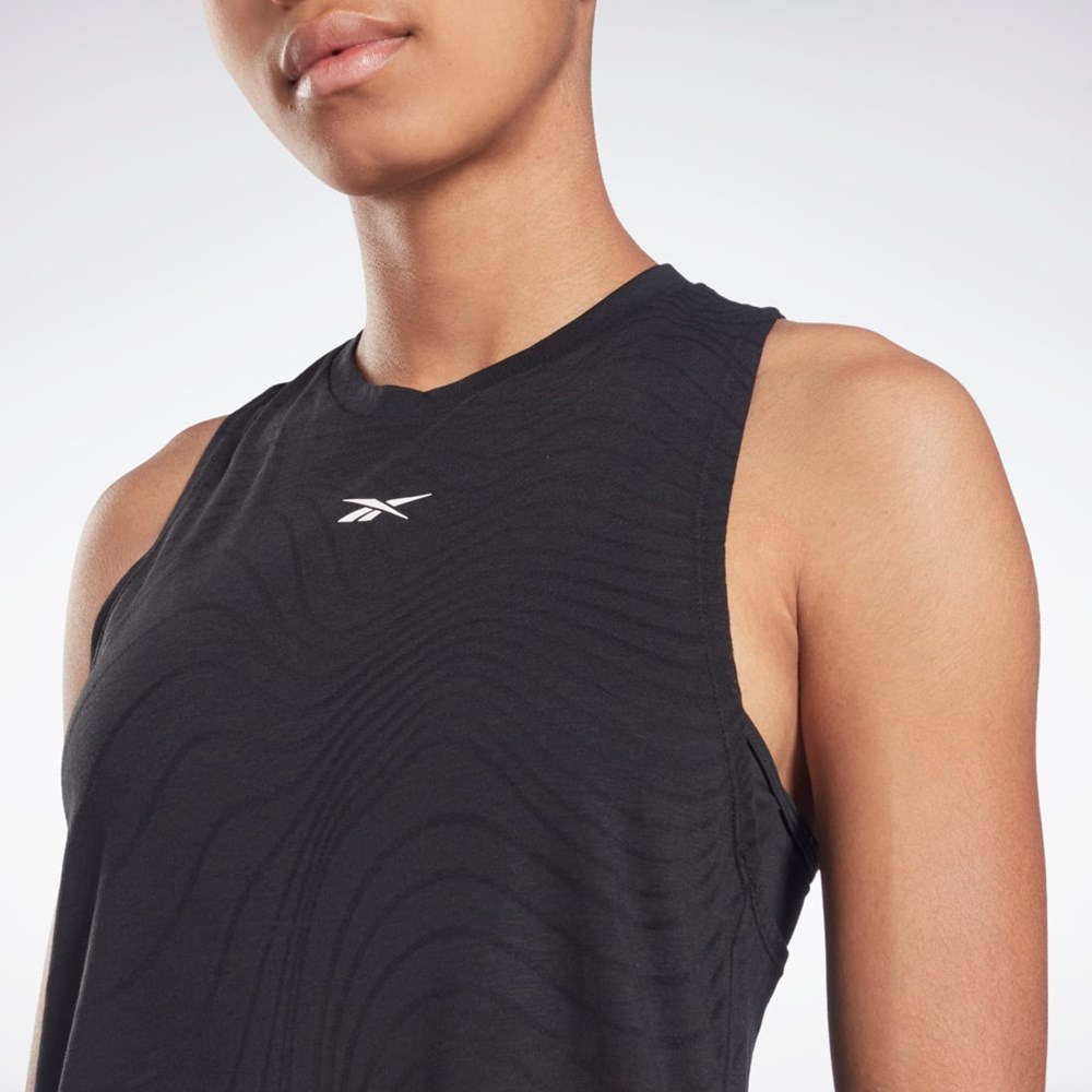 Reebok Burnout Tank Top Mustat | JEIKMH-516