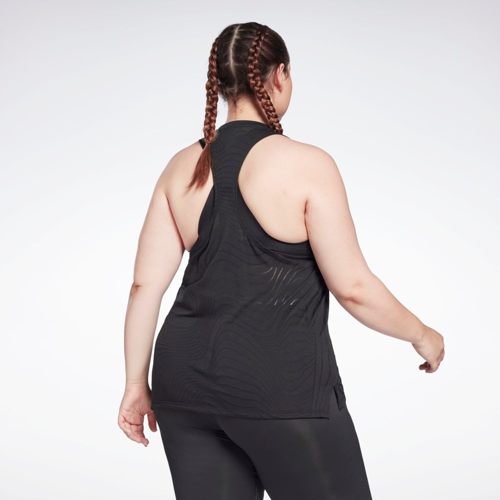 Reebok Burnout Tank Top (Plus Size) Mustat | BGSIYT-043