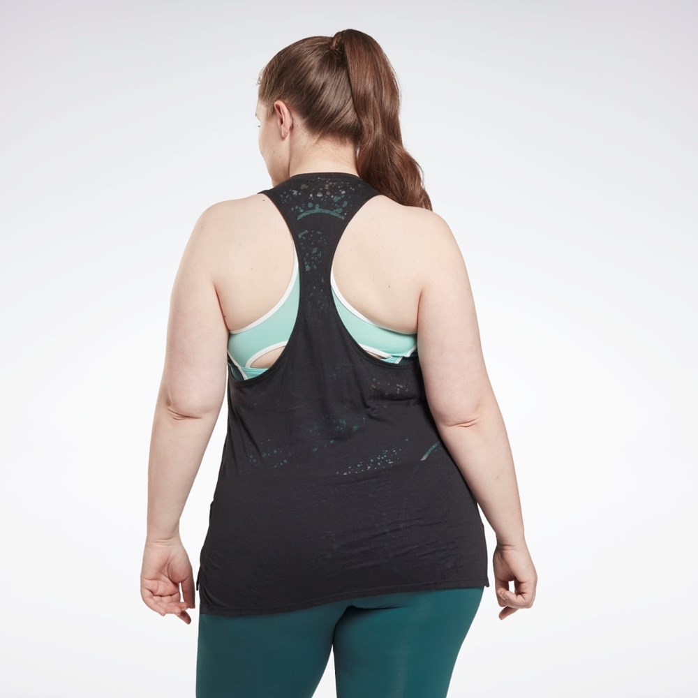 Reebok Burnout Tank Top (Plus Size) Mustat | ICMQPU-102