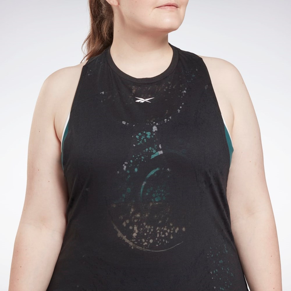 Reebok Burnout Tank Top (Plus Size) Mustat | ICMQPU-102