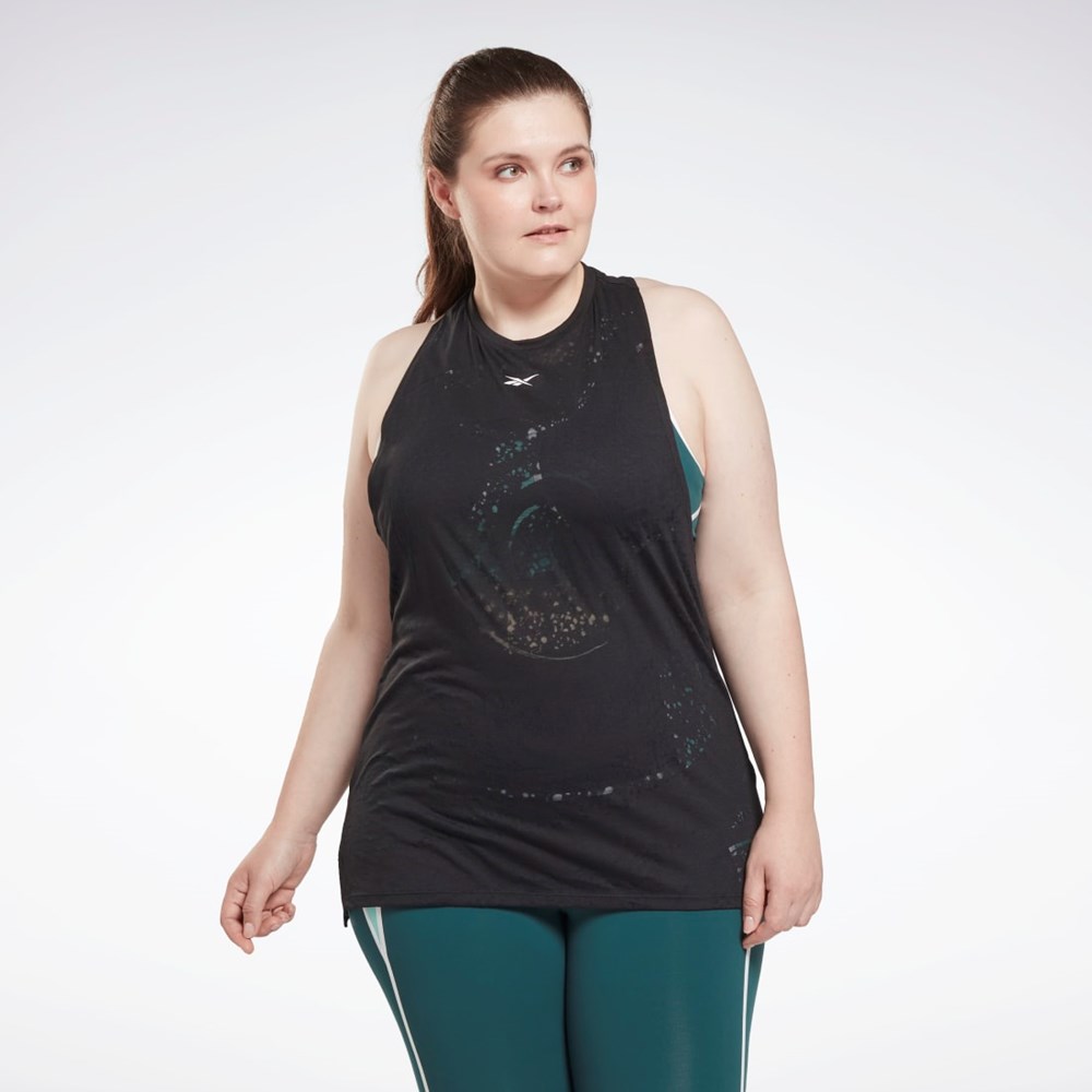 Reebok Burnout Tank Top (Plus Size) Mustat | ICMQPU-102