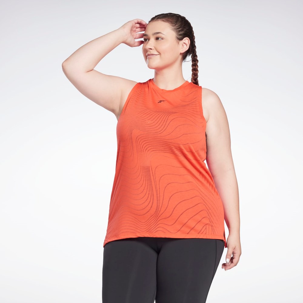Reebok Burnout Tank Top (Plus Size) Punainen | KDBUSY-867