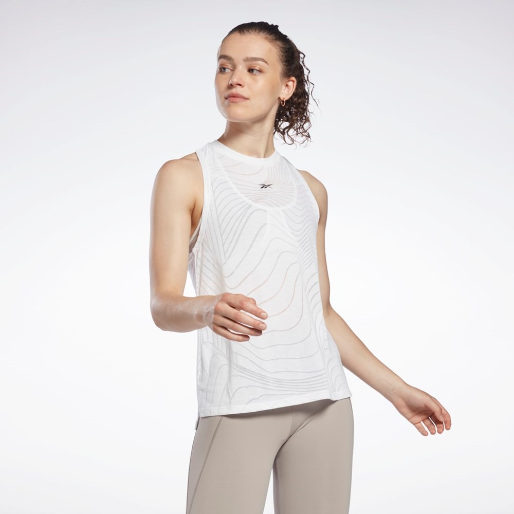 Reebok Burnout Tank Top Valkoinen | NGQBEF-172