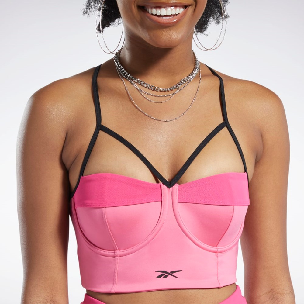 Reebok Cardi B Bralette Pinkki Pinkki | SCFJZY-584