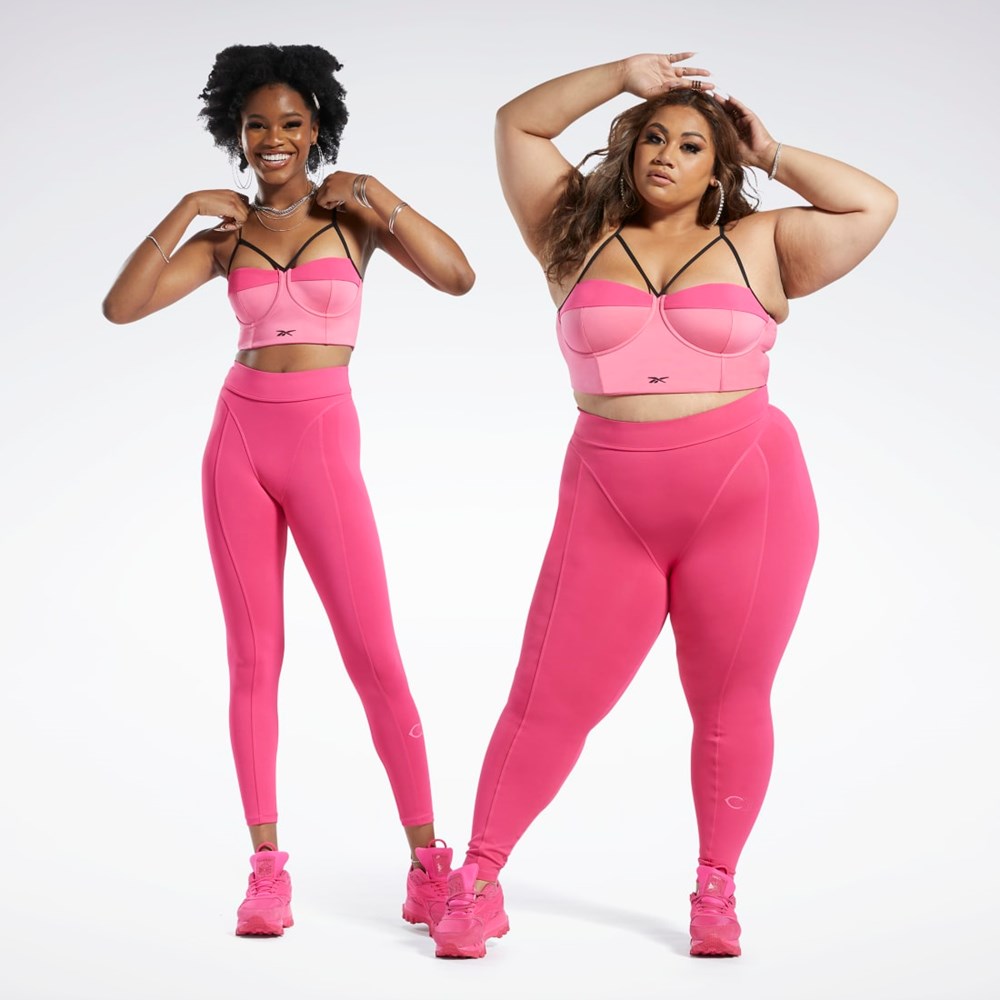 Reebok Cardi B Bralette (Plus Size) Pinkki Pinkki | SHDGIO-230