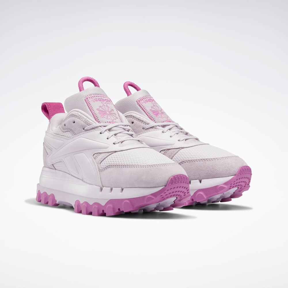 Reebok Cardi B Classic Leather V2 Shoes Quartz Glow / Quartz Glow / Ultraberry | DFYZVJ-894