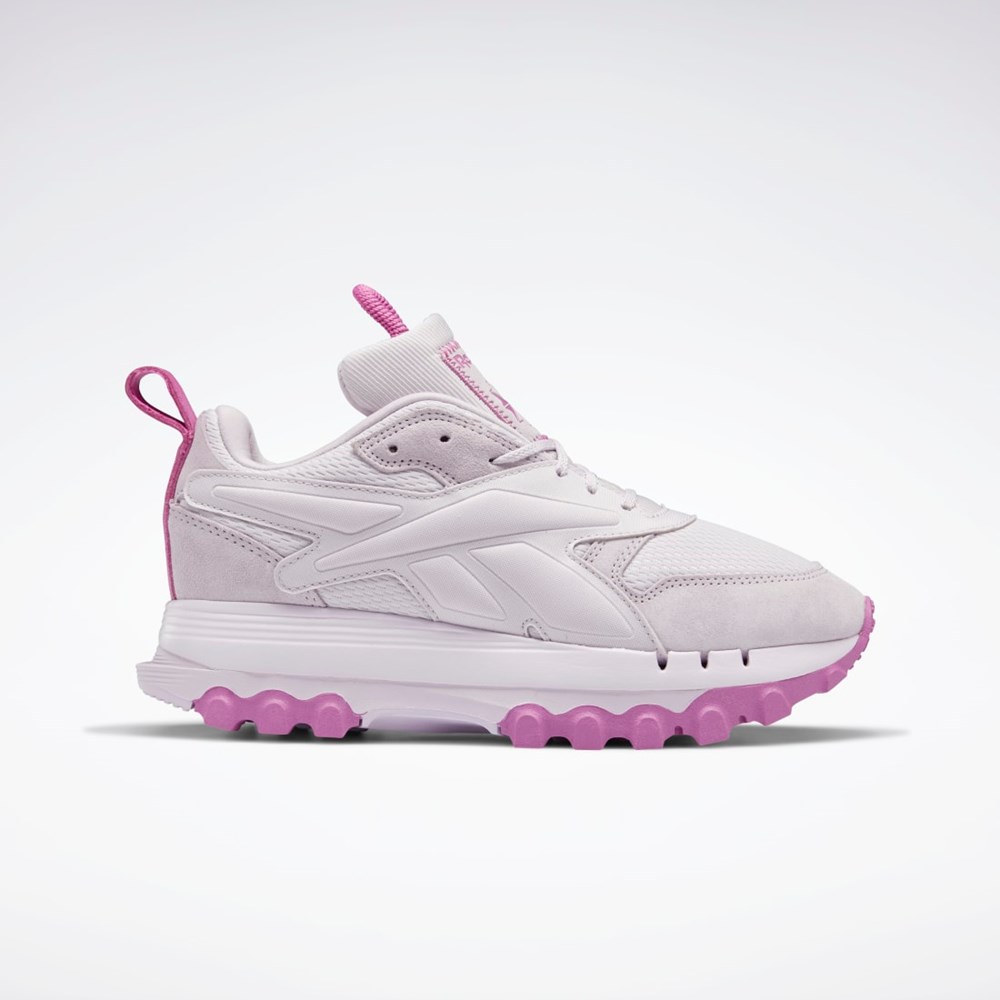 Reebok Cardi B Classic Leather V2 Shoes Quartz Glow / Quartz Glow / Ultraberry | DFYZVJ-894