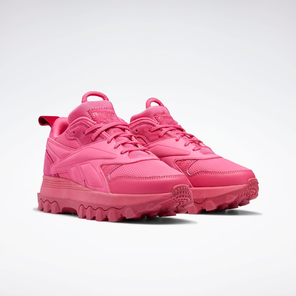 Reebok Cardi B Classic Leather V2 Shoes - Grade School Pinkki Pinkki Pinkki | IHGLYE-157