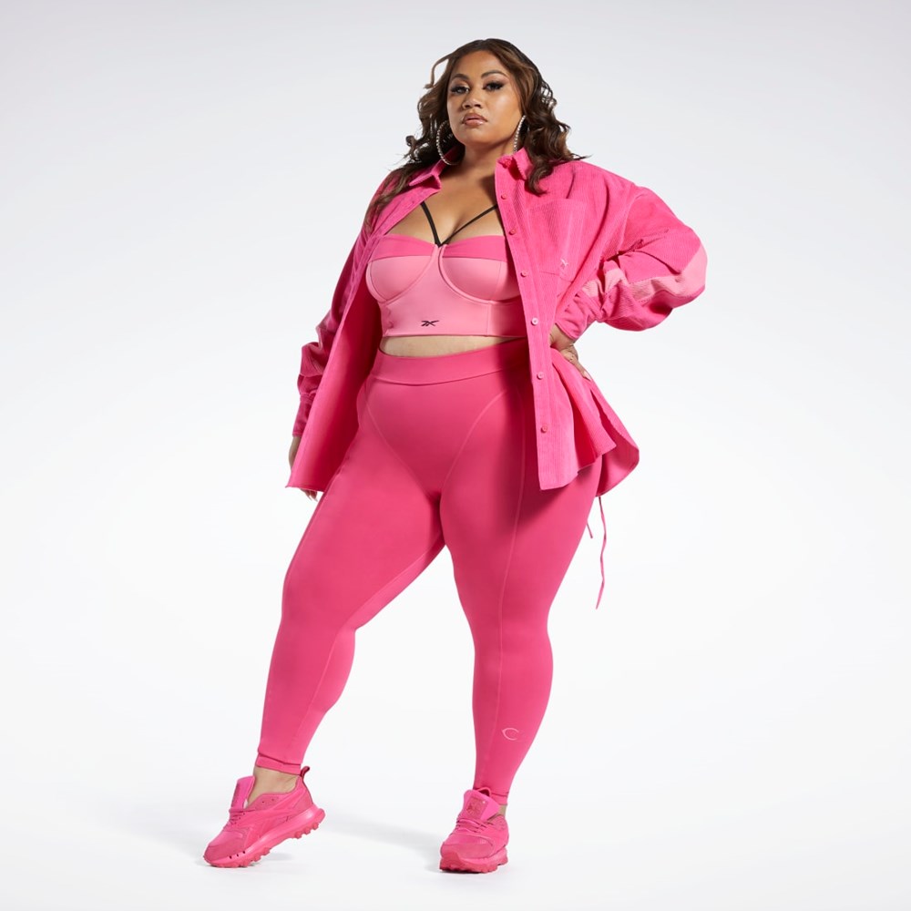Reebok Cardi B Corduroy Cover-Up (Plus Size) Pinkki | XJVLOU-235