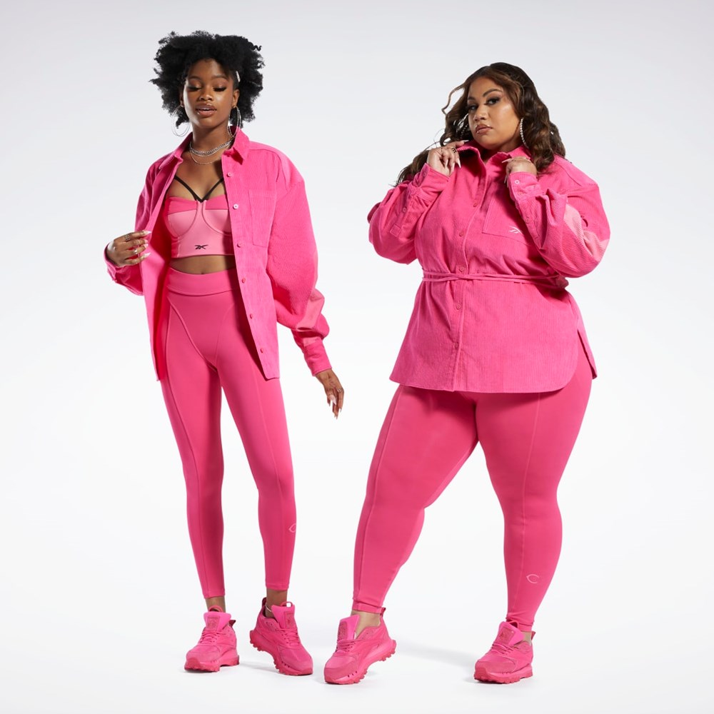 Reebok Cardi B Corduroy Cover-Up (Plus Size) Pinkki | XJVLOU-235