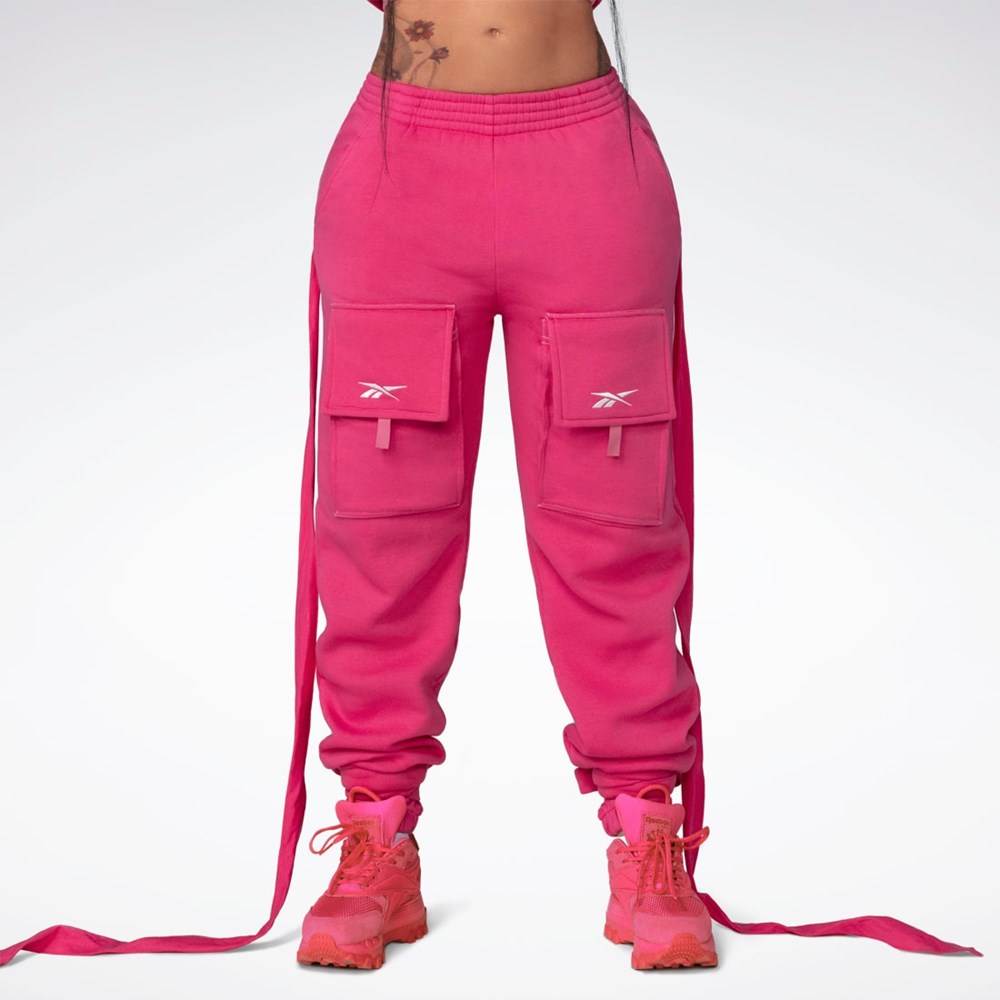 Reebok Cardi B Knit Pants Pinkki | XILABY-593