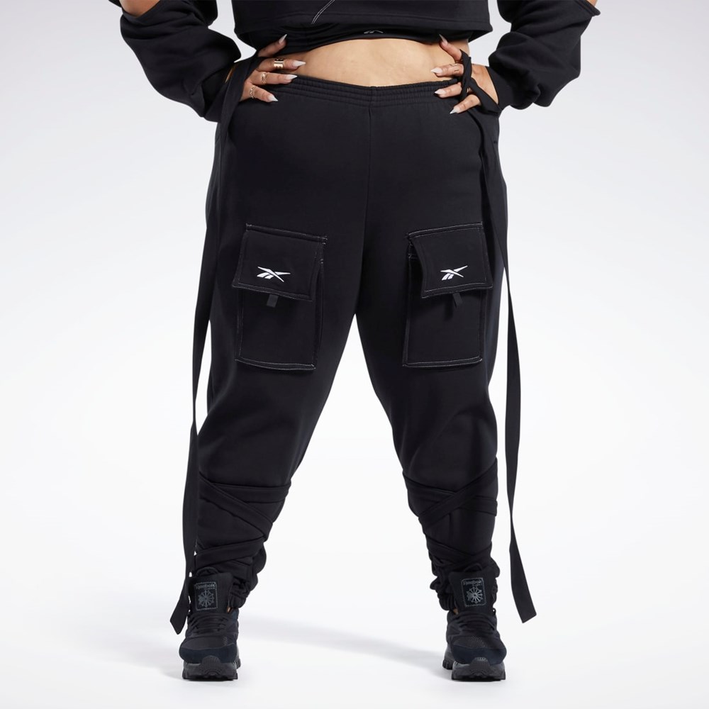 Reebok Cardi B Knit Pants (Plus Size) Mustat | SBGOXD-590