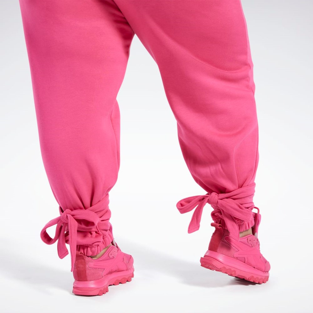 Reebok Cardi B Knit Pants (Plus Size) Pinkki | VZEDOC-750