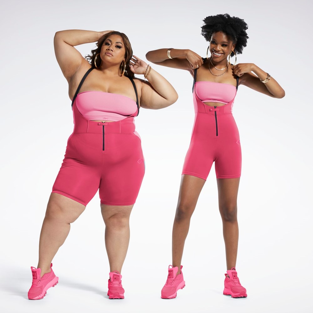 Reebok Cardi B Leotard (Plus Size) Pinkki | SUFKAL-785