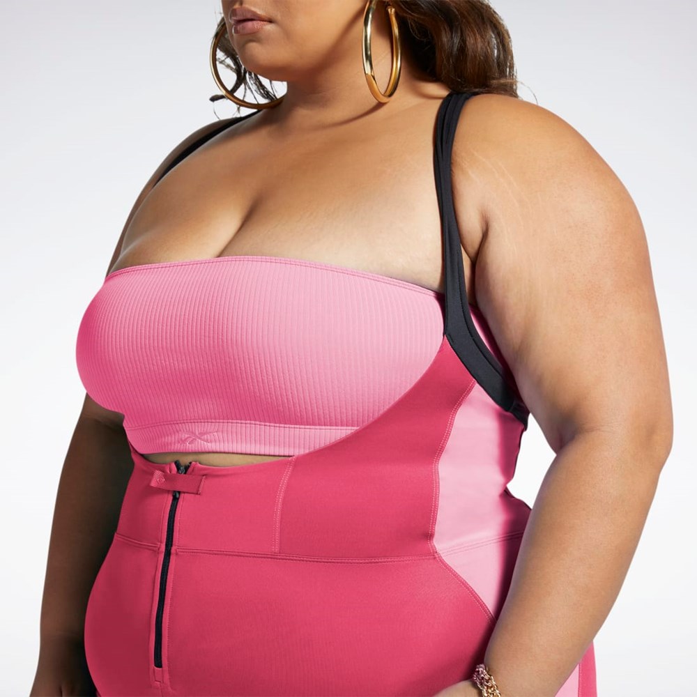 Reebok Cardi B Leotard (Plus Size) Pinkki | SUFKAL-785