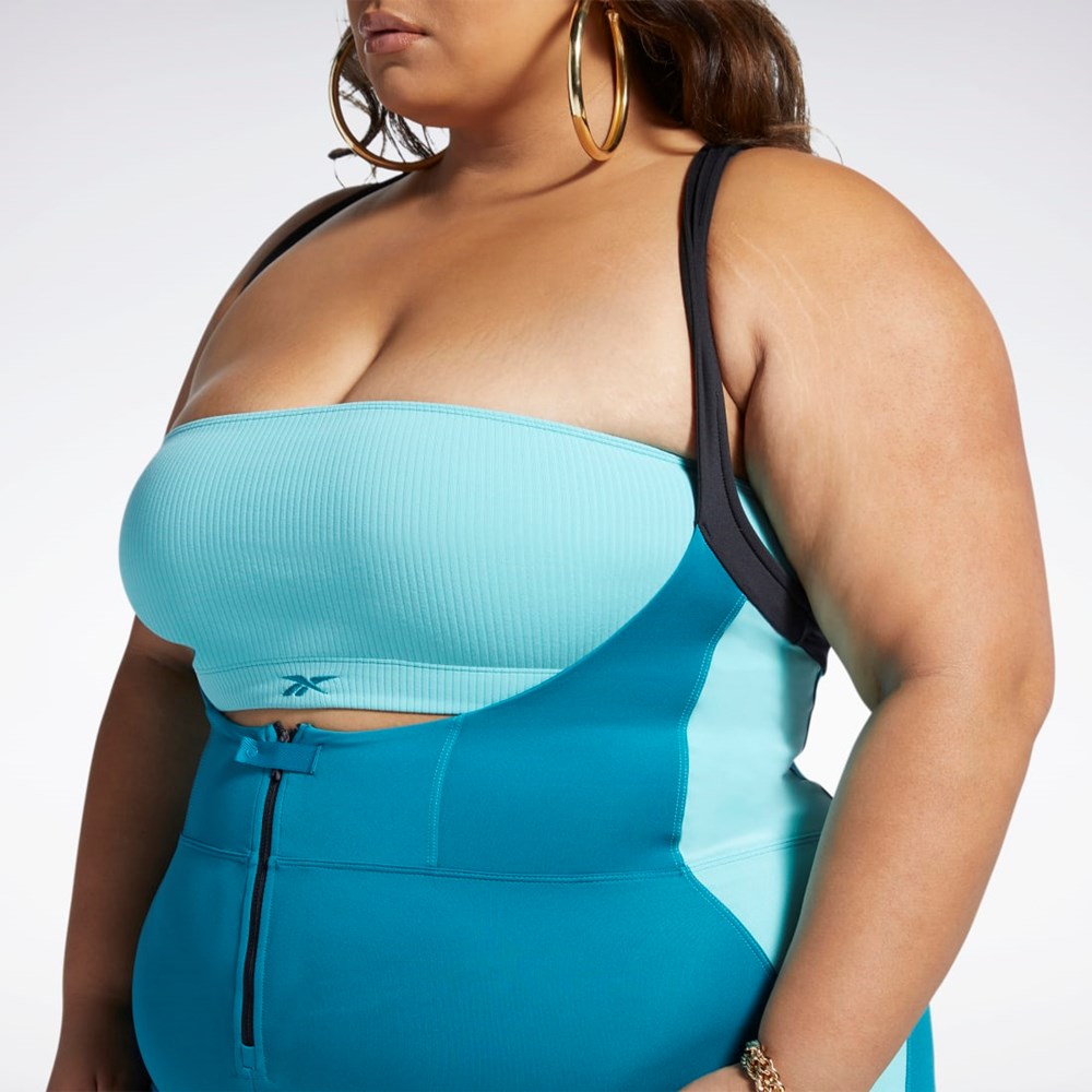 Reebok Cardi B Leotard (Plus Size) Seaport Teal | VEIKON-570