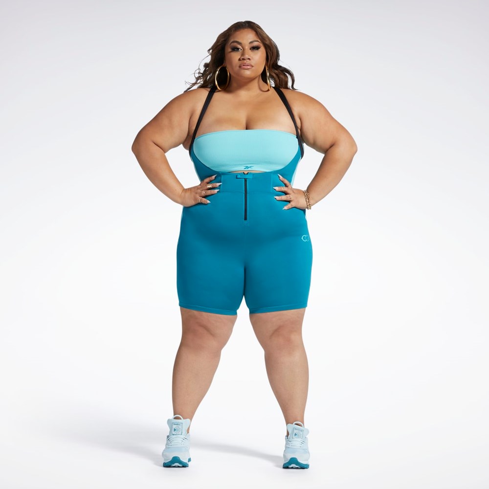Reebok Cardi B Leotard (Plus Size) Seaport Teal | VEIKON-570