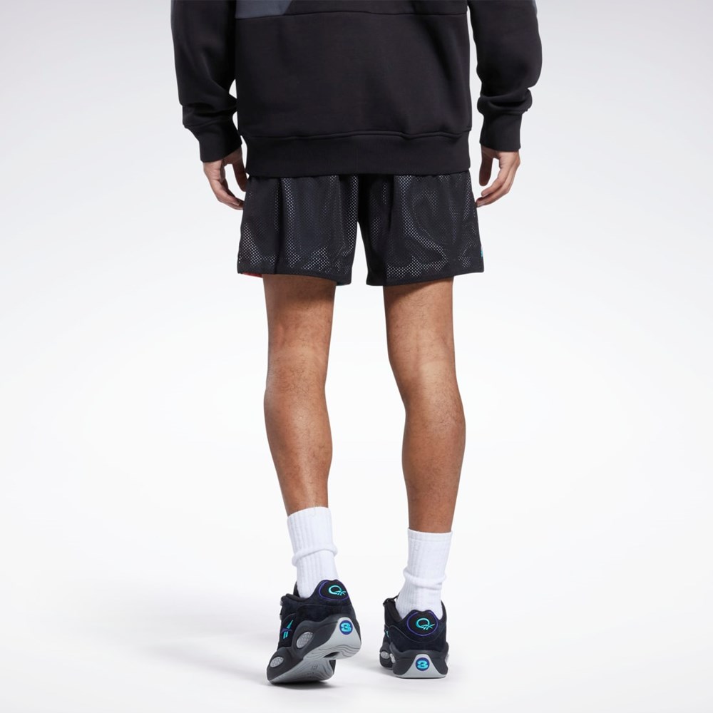 Reebok City League Mesh Shorts Mustat | QJATCV-532