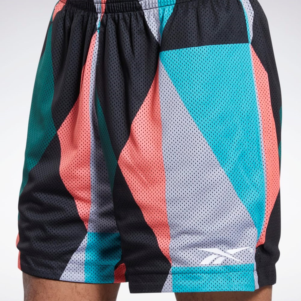 Reebok City League Mesh Shorts Mustat | QJATCV-532