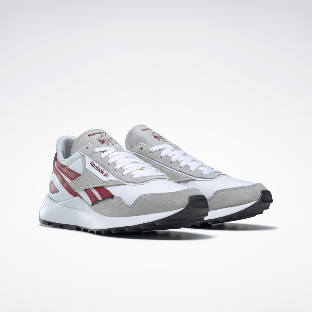 Reebok Classic Leather Legacy AZ Shoes Valkoinen Harmaat Viininpunainen | RNJMFI-475