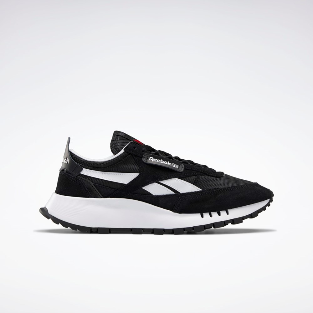 Reebok Classic Leather Legacy Shoes Mustat Harmaat Punainen | TBHLNO-630