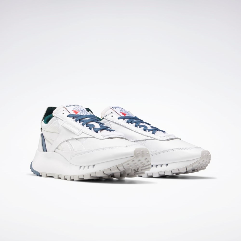 Reebok Classic Leather Legacy Shoes Valkoinen Sininen Vihreä | LXTPZU-540
