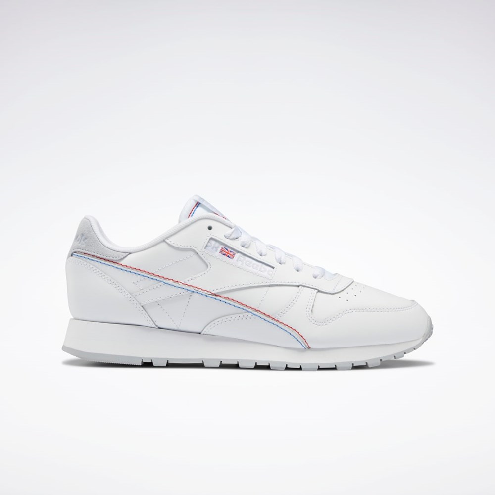 Reebok Classic Leather Make It Yours Shoes Valkoinen Valkoinen Sininen | DVLZBN-482